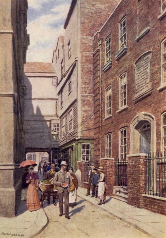 Indgang til Bishopsgate fra Great St Helens, 1890 af Philip Norman