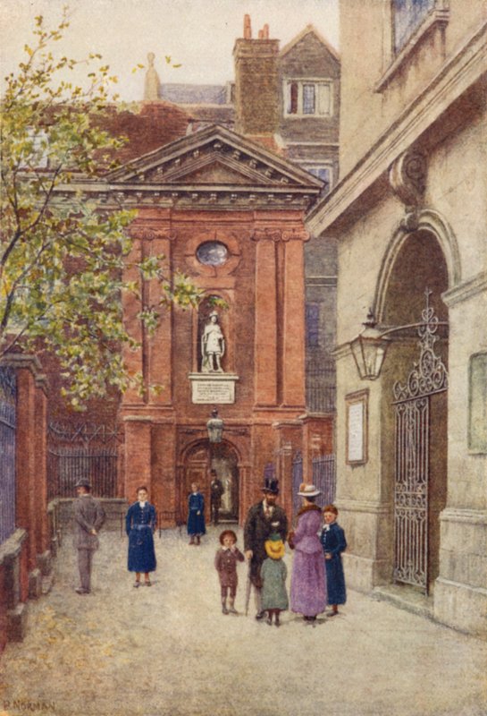 Indgange til Christs Hospital og Christ Church, 1895 af Philip Norman