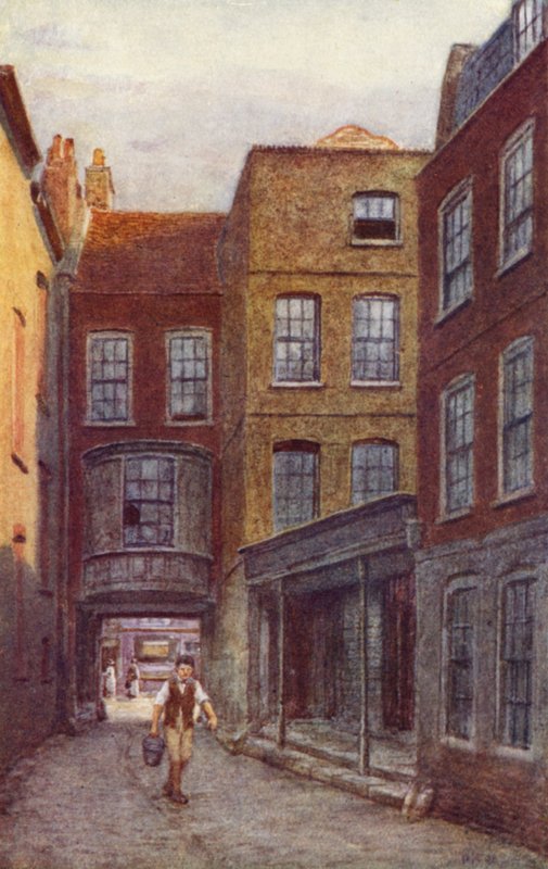Gateway og indgang til White Horse Inn, Fetter Lane, 1898 af Philip Norman