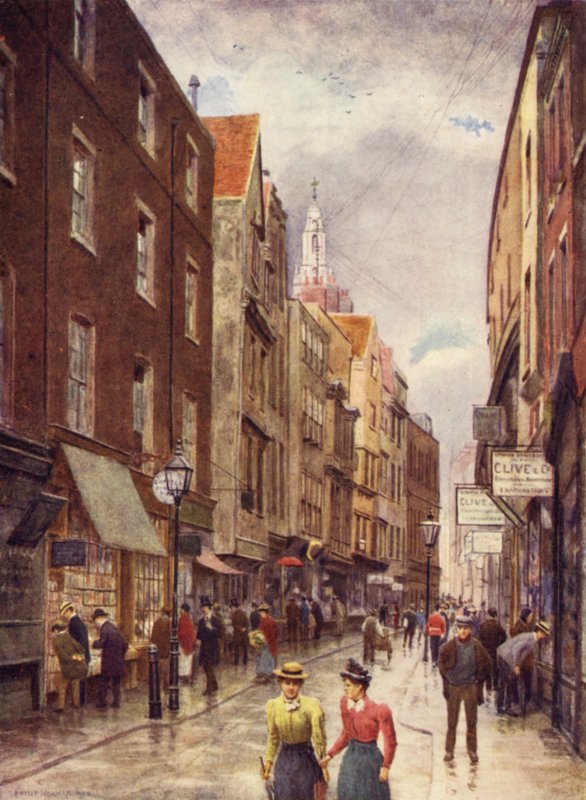 Holywell Street, Strand, set mod vest, 1900 af Philip Norman