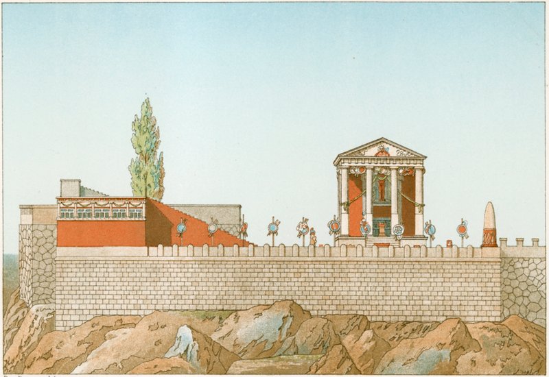 Koras tempel, som restaureret af Labrouste af Philippe Benoist