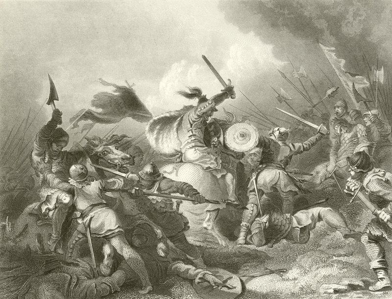 Slaget ved Hastings af Philippe Jacques de Loutherbourg