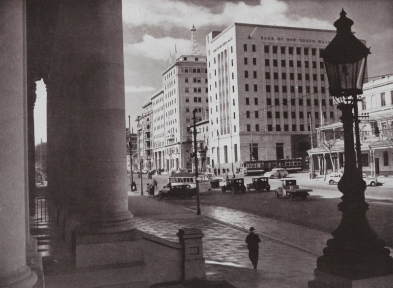 A View of North Terrace, Adelaide, South Australia (s/h-billede) af Photographer Australian