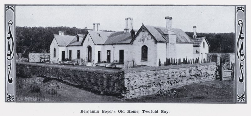 Benjamin Boyds gamle hjem, Twofold Bay (s/h-billede) af Photographer Australian