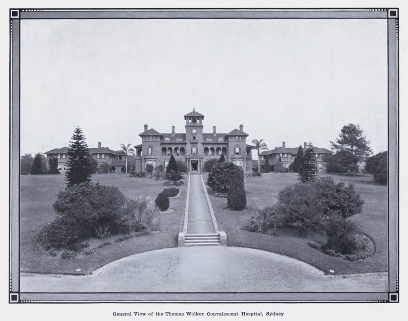 Generelt syn på Thomas Walker Convalescent Hospital, Sydney (s/h foto) af Photographer Australian