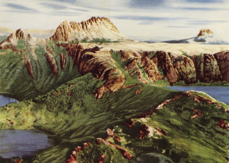 Tasmanien: Cradle Mount og Barn Bluff (farvefoto) af Photographer Australian