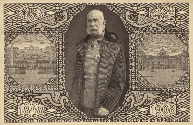 Kejser Franz Joseph I af Østrig (s/h-foto) af Photographer Austrian