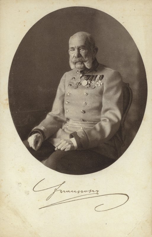 Kejser Franz Joseph I af Østrig (s/h-foto) af Photographer Austrian