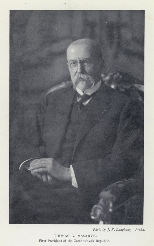Tjekkoslovakiet: Thomas G Masaryk, Den Tjekkoslovakiske Republiks første præsident (s/h-foto) af Photographer Czech