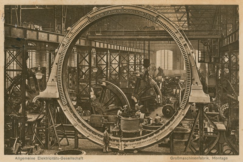 Allgemeine Elektricitats-Gesellschaft. Postkort sendt den 20. april 1913. af Photographer German