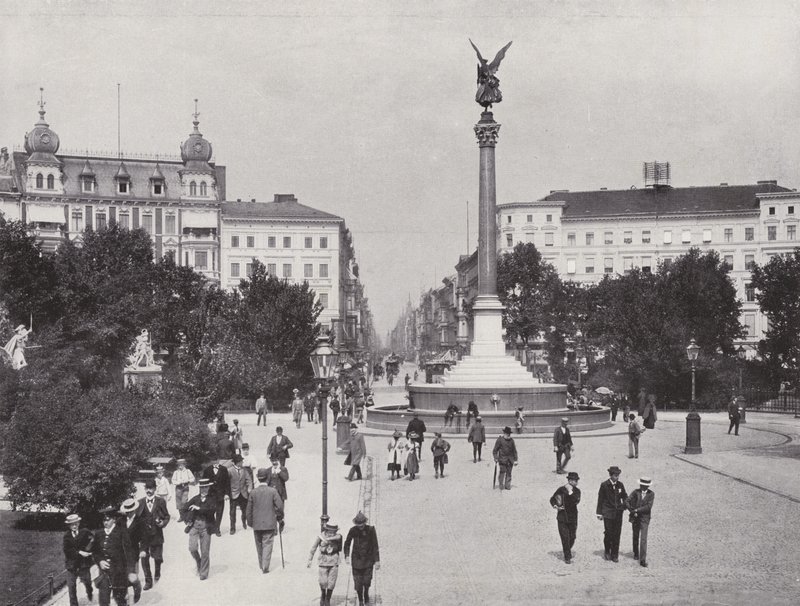 Belle-Alliance-Platz og Friedrich-Strasse (s/h-billede) af Photographer German
