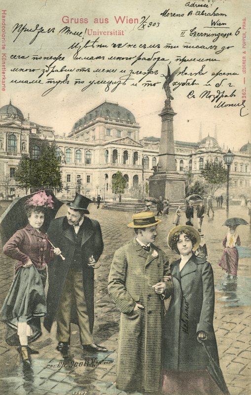 Par på Ringstrasse, Wien (farvefoto) af Photographer German