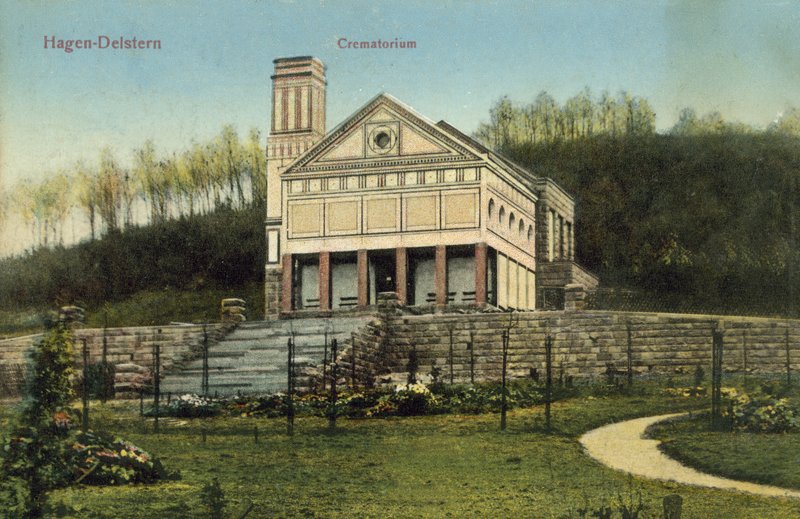 Krematorium, Hagen-Delstern (farvefoto) af Photographer German