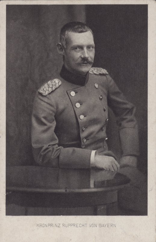 Kronprins Rupprecht af Bayern, tysk militærchef for Første Verdenskrig (s/h foto) af Photographer German