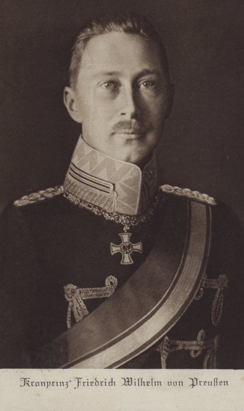 Kronprins Wilhelm, ældste søn af Kejser Wilhelm II af Tyskland (s/h foto) af Photographer German