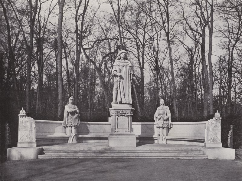Monument i Siegesallee, kurfyrst Friedrich I (s/h foto) af Photographer German