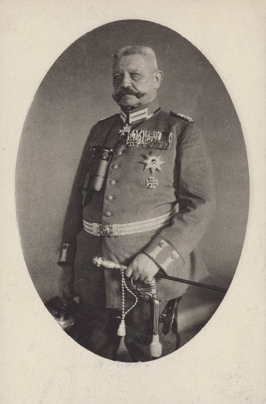 Feltmarskal Paul von Hindenburg, chef for den tyske hær i Første Verdenskrig (s/h foto) af Photographer German