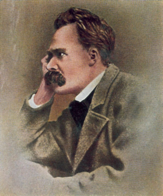 Friedrich Nietzsche, tysk filosof (foto i farver) af Photographer German
