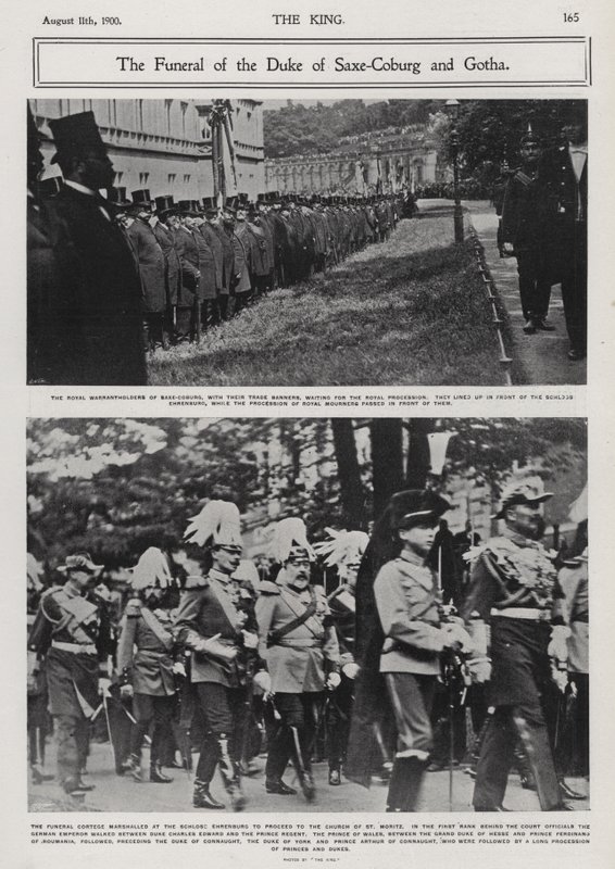 Begravelse af Alfred, hertug af Sachsen-Coburg og Gotha, anden søn af dronning Victoria og prins Albert, Coburg, Tyskland af Photographer German