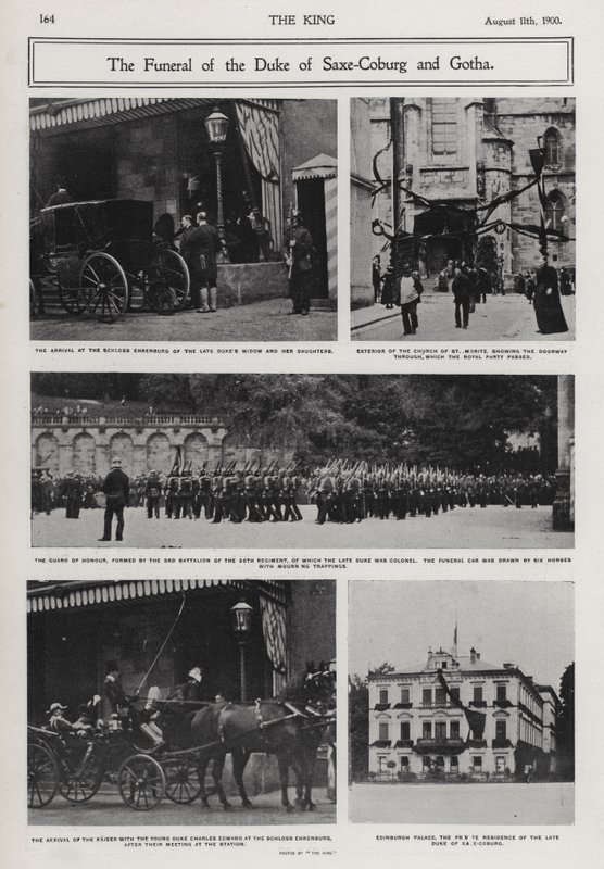 Begravelse af Alfred, hertug af Sachsen-Coburg og Gotha, anden søn af dronning Victoria og prins Albert, Coburg, Tyskland af Photographer German