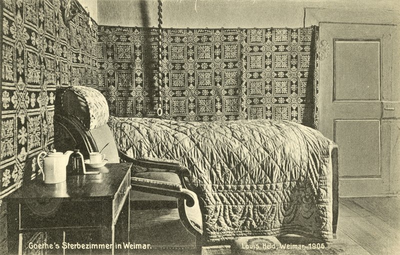 Goethes dødsrum, Weimar (farvefoto) af Photographer German