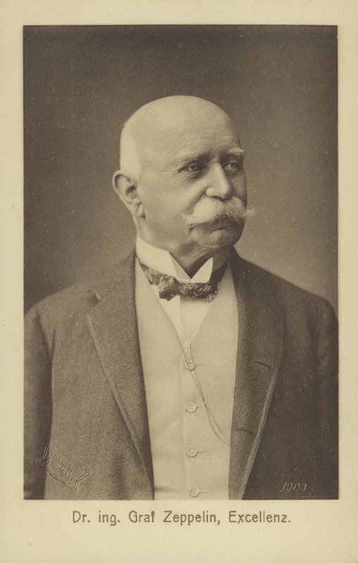 Graf Ferdinand von Zeppelin, tysk luftskibsdesigner og konstruktør (s/h foto) af Photographer German