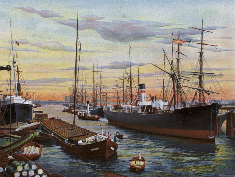 Hamborg: Havnebillede (foto) af Photographer German