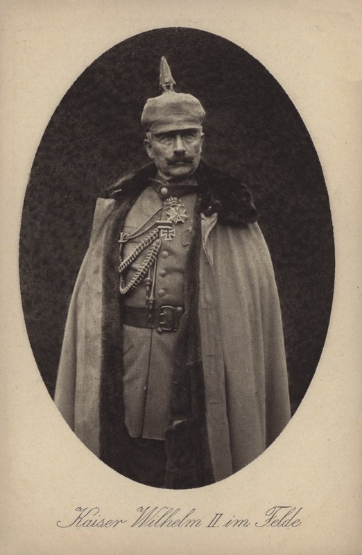 Kaiser Wilhelm II af Tyskland i militæruniform (s/h foto) af Photographer German