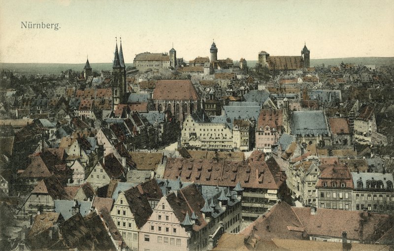 Nürnberg, Tyskland (farvefoto) af Photographer German