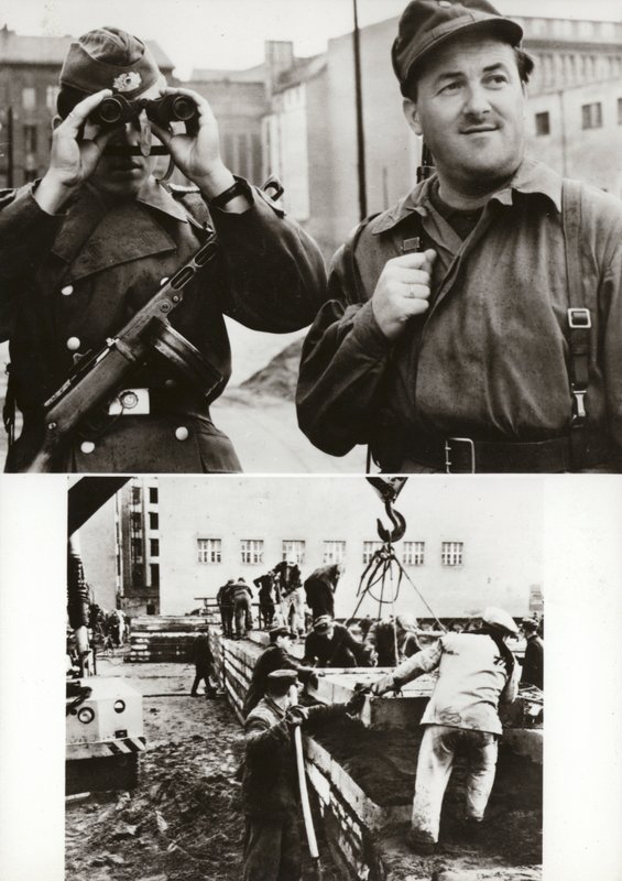 Siden den 13. august 1961 har den Tyske Demokratiske Republiks statsgrænse med Vestberlin været pålideligt beskyttet af den nationale folkehær .... (s/h foto) af Photographer German