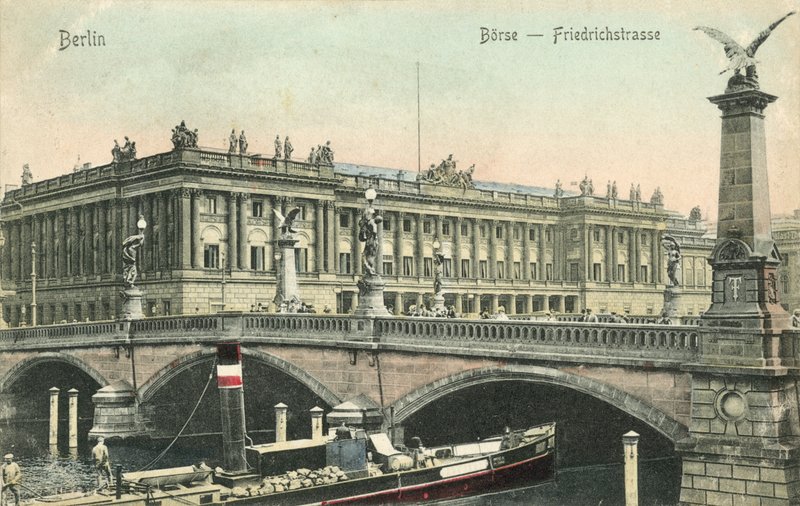 Børs, Friedrichstrasse, Berlin (farvefoto) af Photographer German