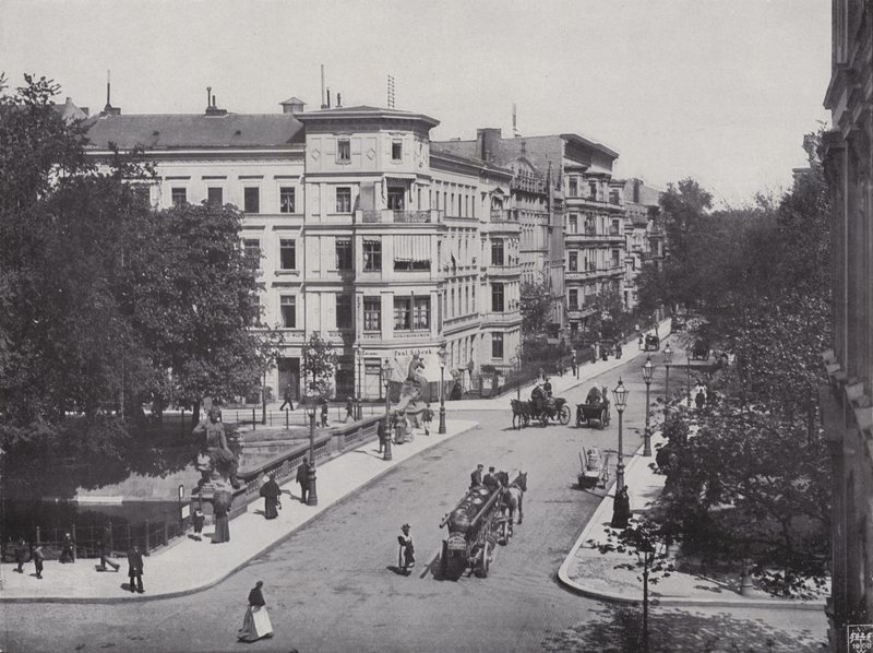 Fra Heydt Bridge og Bendler Street (s/h foto) af Photographer German