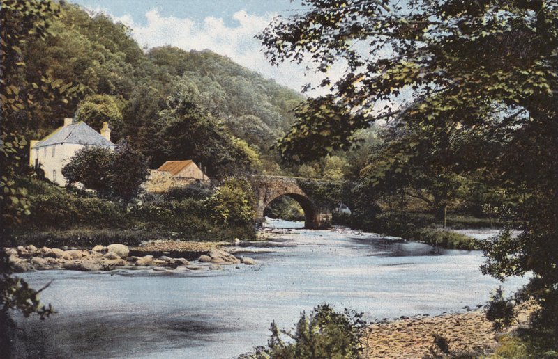 Irland: The Meeting of the Waters, In the Vale of Avoca, County Wicklow (farvet foto) af Photographer Irish