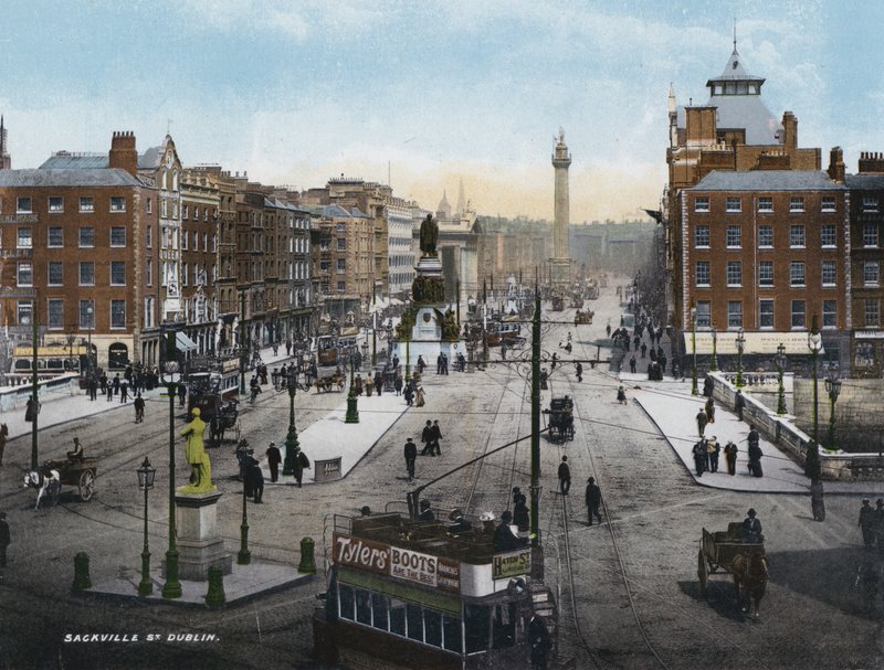 Sackville Street, Dublin (farvefoto) af Photographer Irish