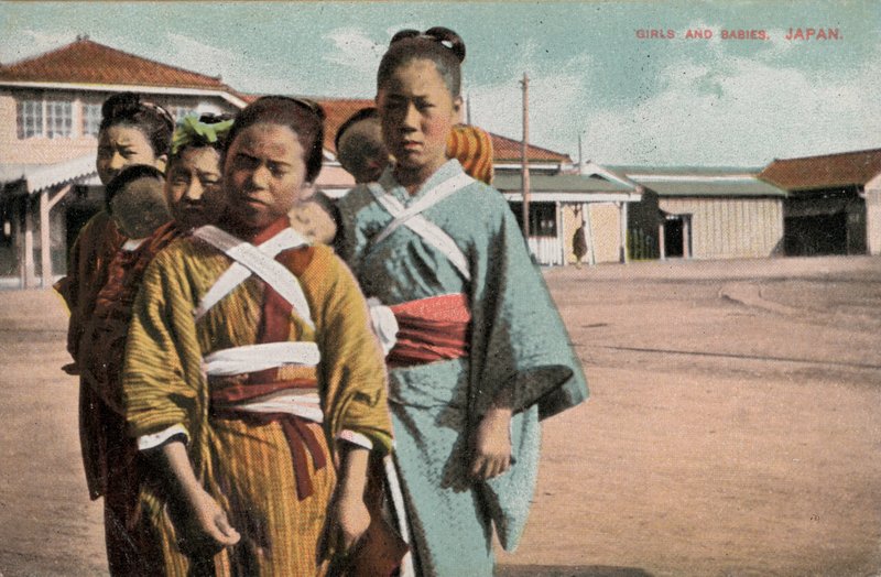 Piger og babyer, Japan (foto) af Photographer Japanese