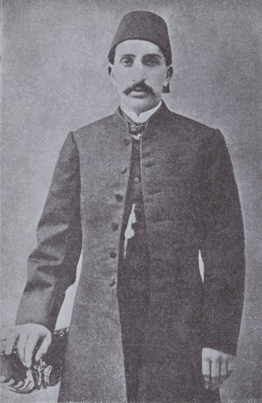 Abdul Hamid II, sultan fra det osmanniske imperium, væltet af de unge tyrkere i 1909 (s/h foto) af Photographer Turkish