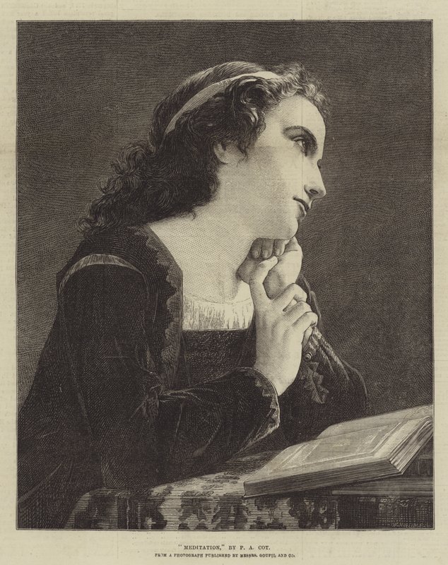 Meditation af Pierre Auguste Cot