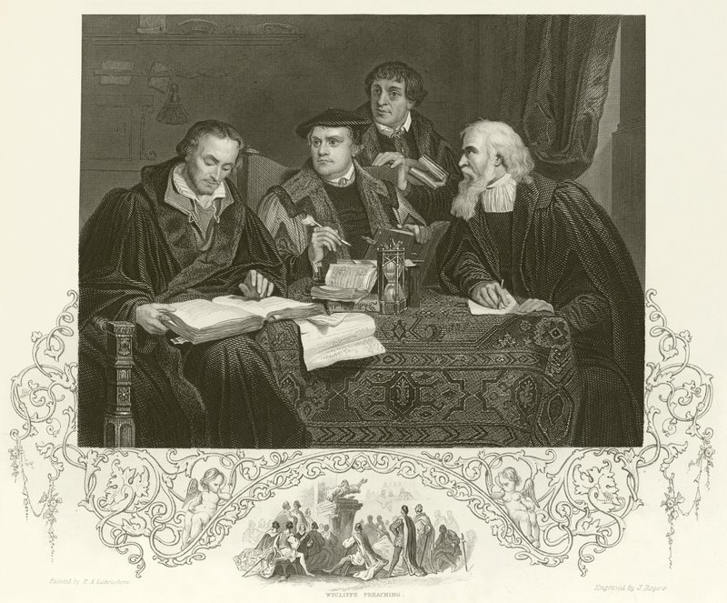 Luther, Melancthon, Pomeranus og Cruciger af Pierre Antoine Labouchere