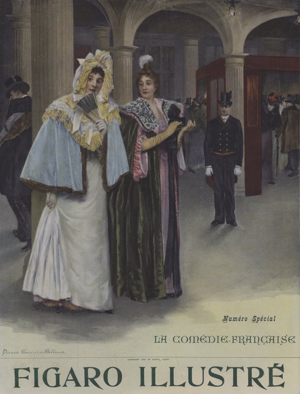 En abonnementsdag på Comedie-Francaise. Forside af Le Figaro Illustre, juni 1897 af Pierre Carrier Belleuse