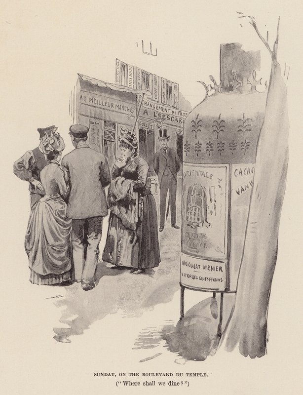 Søndag, på Boulevard du Temple (gravering) af Pierre Georges Jeanniot