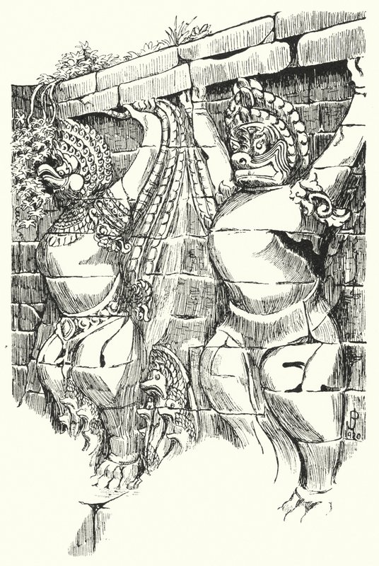 Garudas, Elefanternes terrasse (gravering) af Pierre Jeannerat de Beerski