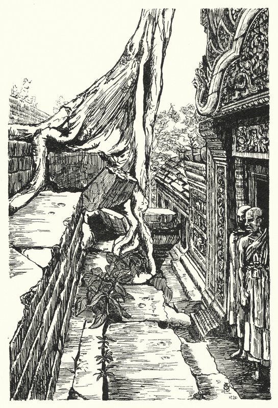 På anden etage, Baphuon (gravering) af Pierre Jeannerat de Beerski