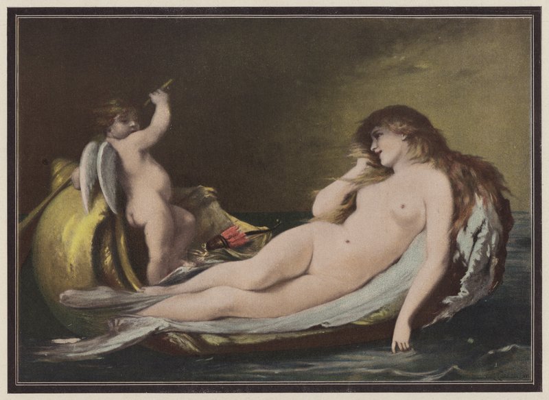 Pilotens kærlighed (farve litho) af Pierre Oliver Joseph Coomans