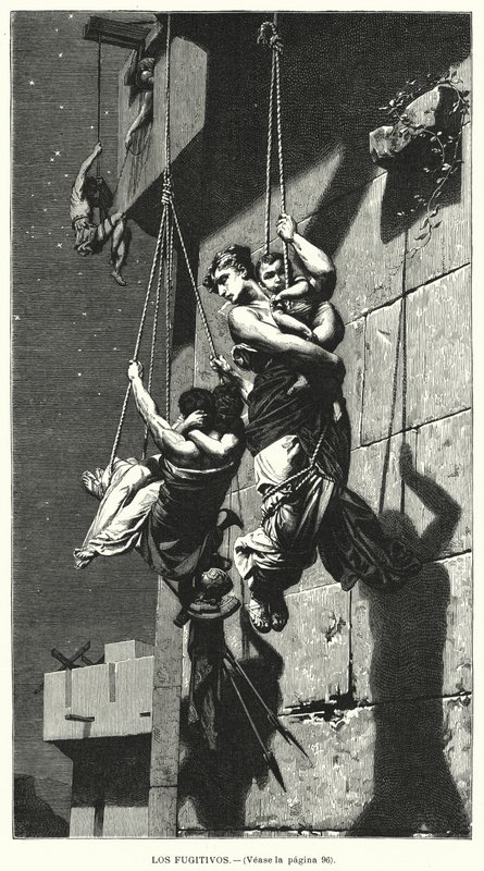 De athenske flygtninge (litho) af Pierre Paul Lêon Glaize