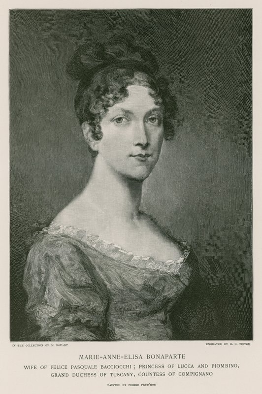 Elisa bonaparte af Pierre Paul Prudhon