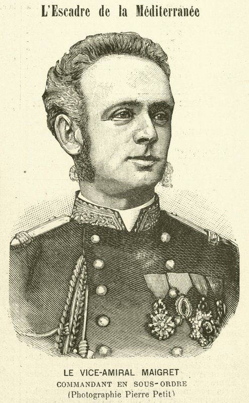 Viceadmiral Maigret, næstkommanderende for den franske middelhavsflåde af Pierre Petit