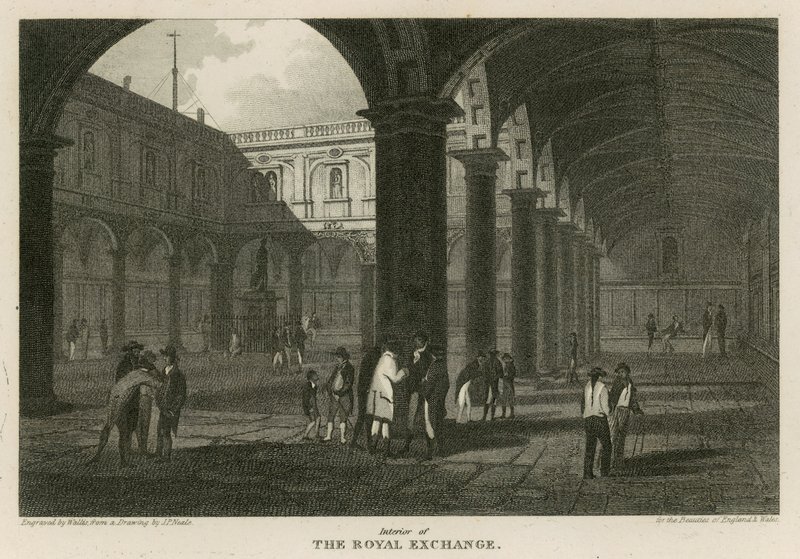 Interiør af Royal Exchange, London af Pieter Jansz. Quast