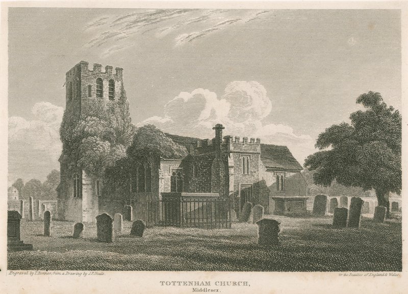Tottenham Church, London af Pieter Jansz. Quast
