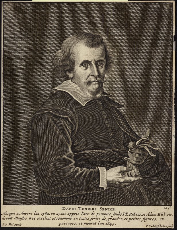 Portræt af David Teniers den Ældre af Pieter van Mol