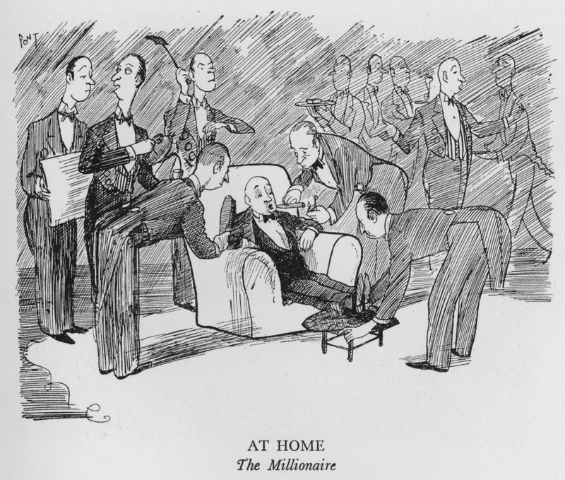 At Home, The Millionaire (litho) af Pont